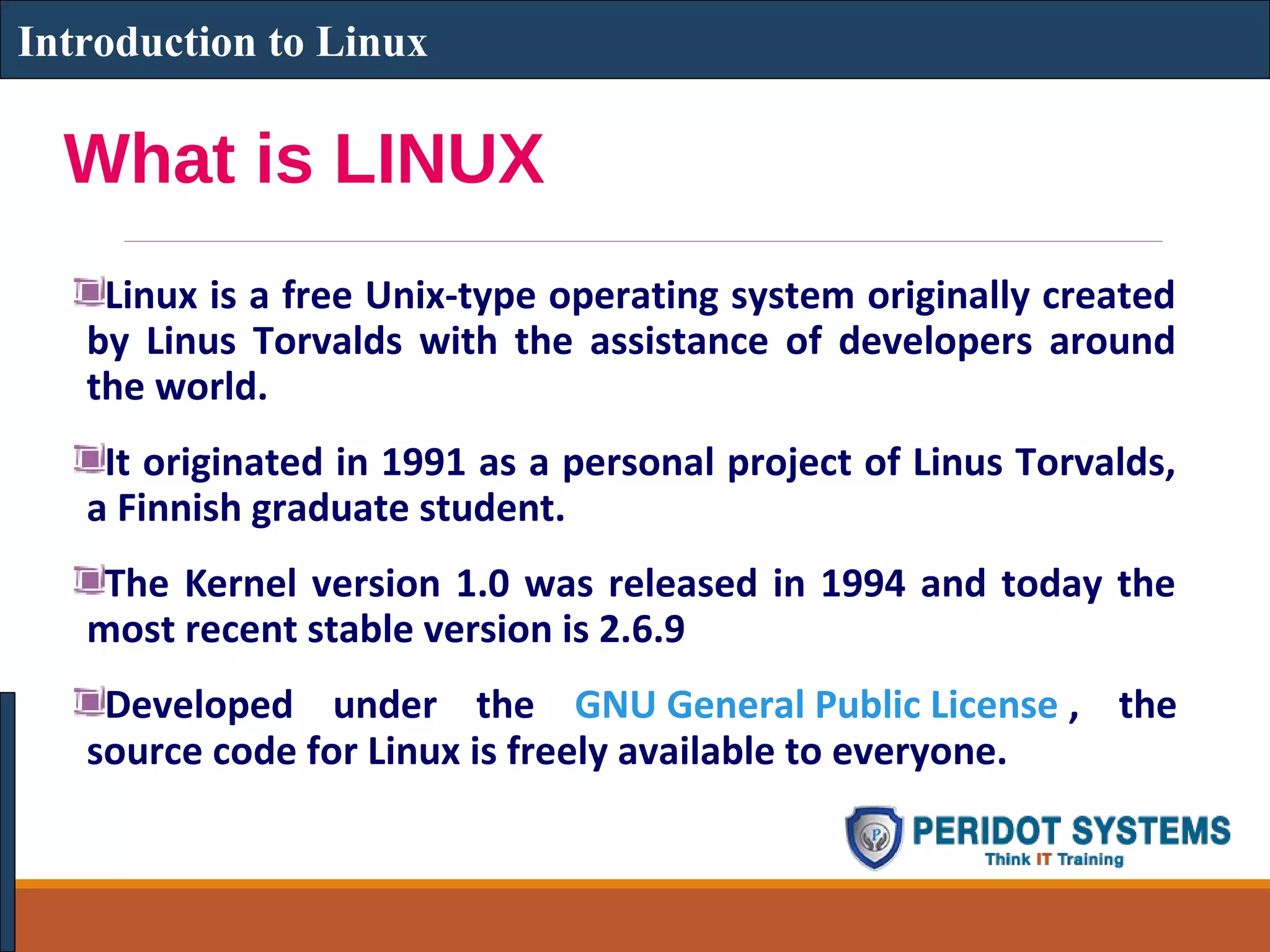 Introduction to Linux | PPT