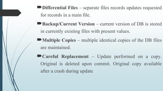 Overview of Concurrency Control & Recovery in Distributed Databases | PPTX