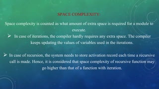 Complexity Analysis of Recursive Function | PPT