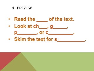1 PREVIEW 
____ 
ch___ g_____ 
p_______ c_________ 
s__________ 
 