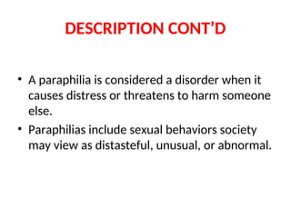 Comprehensive Lecture on Sexual Perversion and Paraphilic Disorders ...