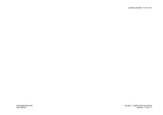 KURIKULUM SMK “4”, KOTA “M”
PROGRAM KEAHLIAN:
MULTIMEDIA
SILABUS – KOMPETENSI KEJURUAN
Halaman 111 dari 111
 