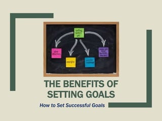 THE BENEFITS OF
SETTING GOALS
How to Set Successful Goals
 