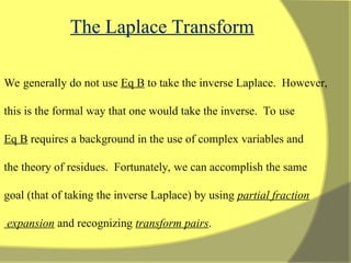 Laplace Tranform Definition Examples Methods Ppt
