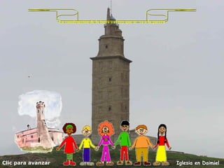 La construcción de la torre y el rey que se  va a la guerra Clic para avanzar Iglesia en Daimiel 