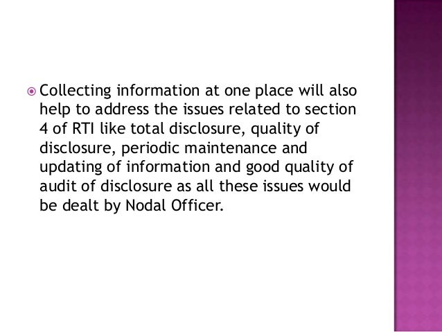 22 Transparency Desk Under Right To Information Act 2225