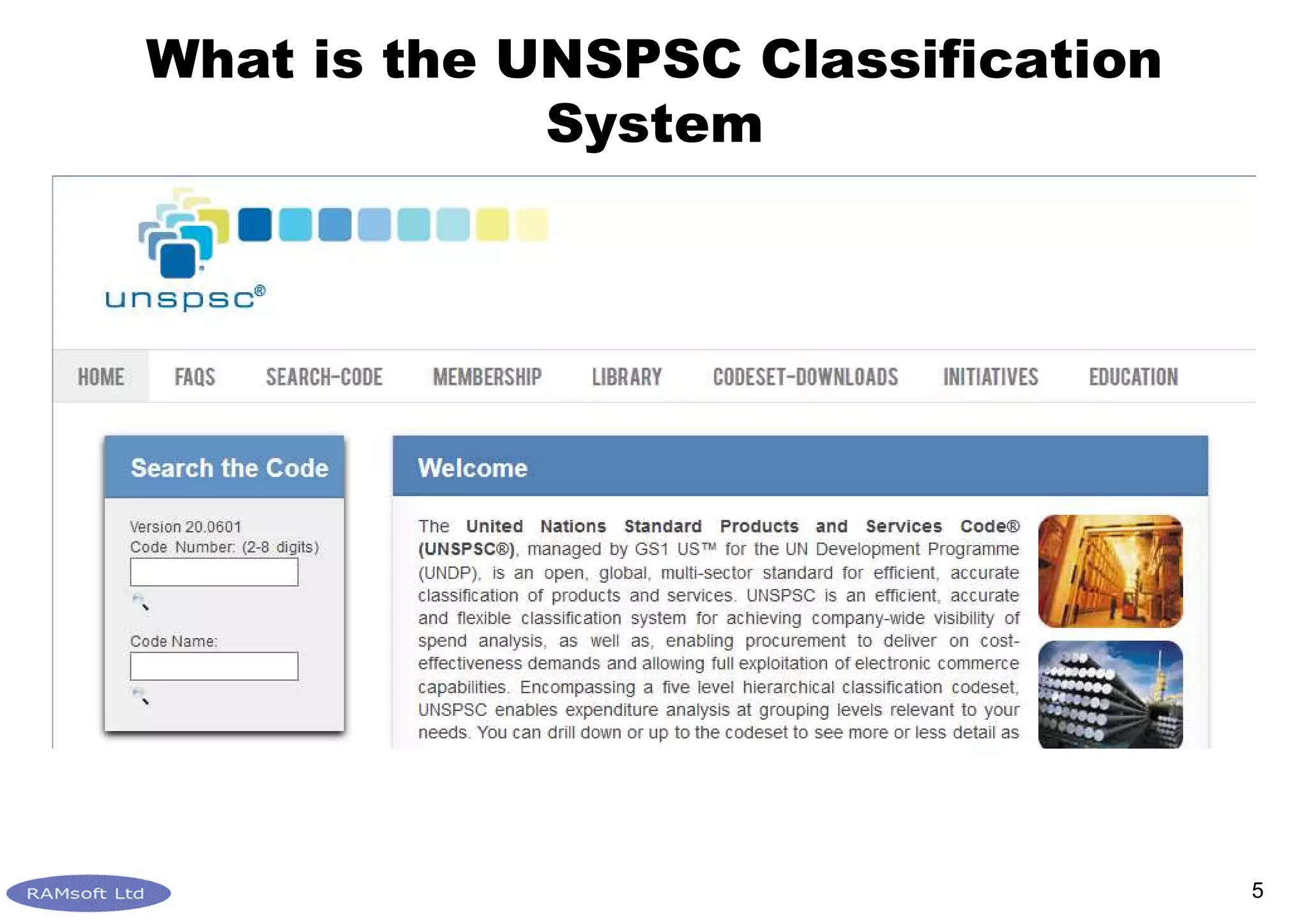 Using UNSPSC codes in the MRO Inventory System PDF