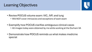 Reviving the Physical Exam: The POCUS Volume Assessment | PDF
