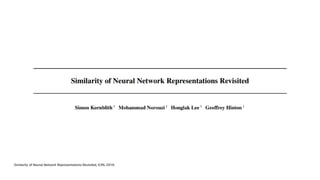Network Representation Analysis using Centered Kernel Alignment (CKA) | PDF