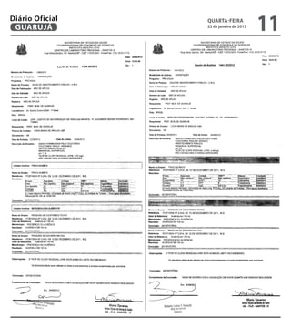 Diário Oficial
 GUARUJÁ
                 quarta-feira
                 23 de janeiro de 2013
                                         11
 