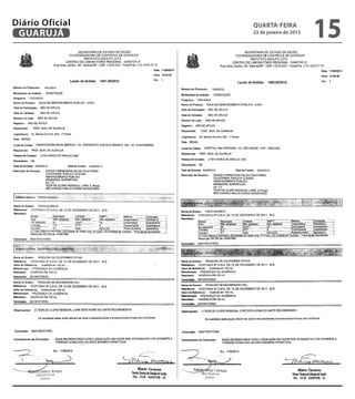 Diário Oficial
 GUARUJÁ
                 quarta-feira
                 23 de janeiro de 2013
                                         15
 