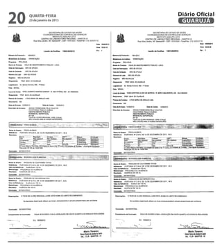 20   quarta-feira
     23 de janeiro de 2013
                             Diário Oficial
                              GUARUJÁ
 