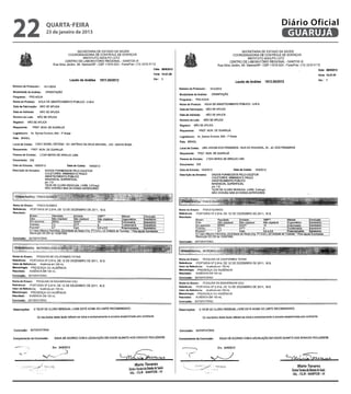 22   quarta-feira
     23 de janeiro de 2013
                             Diário Oficial
                              GUARUJÁ
 