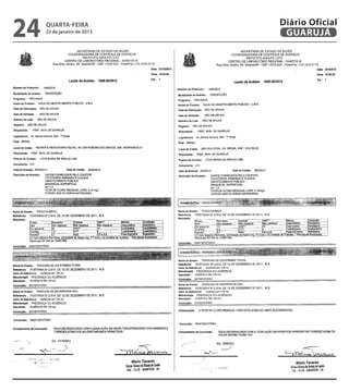 24   quarta-feira
     23 de janeiro de 2013
                             Diário Oficial
                              GUARUJÁ
 