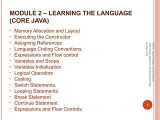 The JAVA Training Workshop in Ahmedabad | PPT