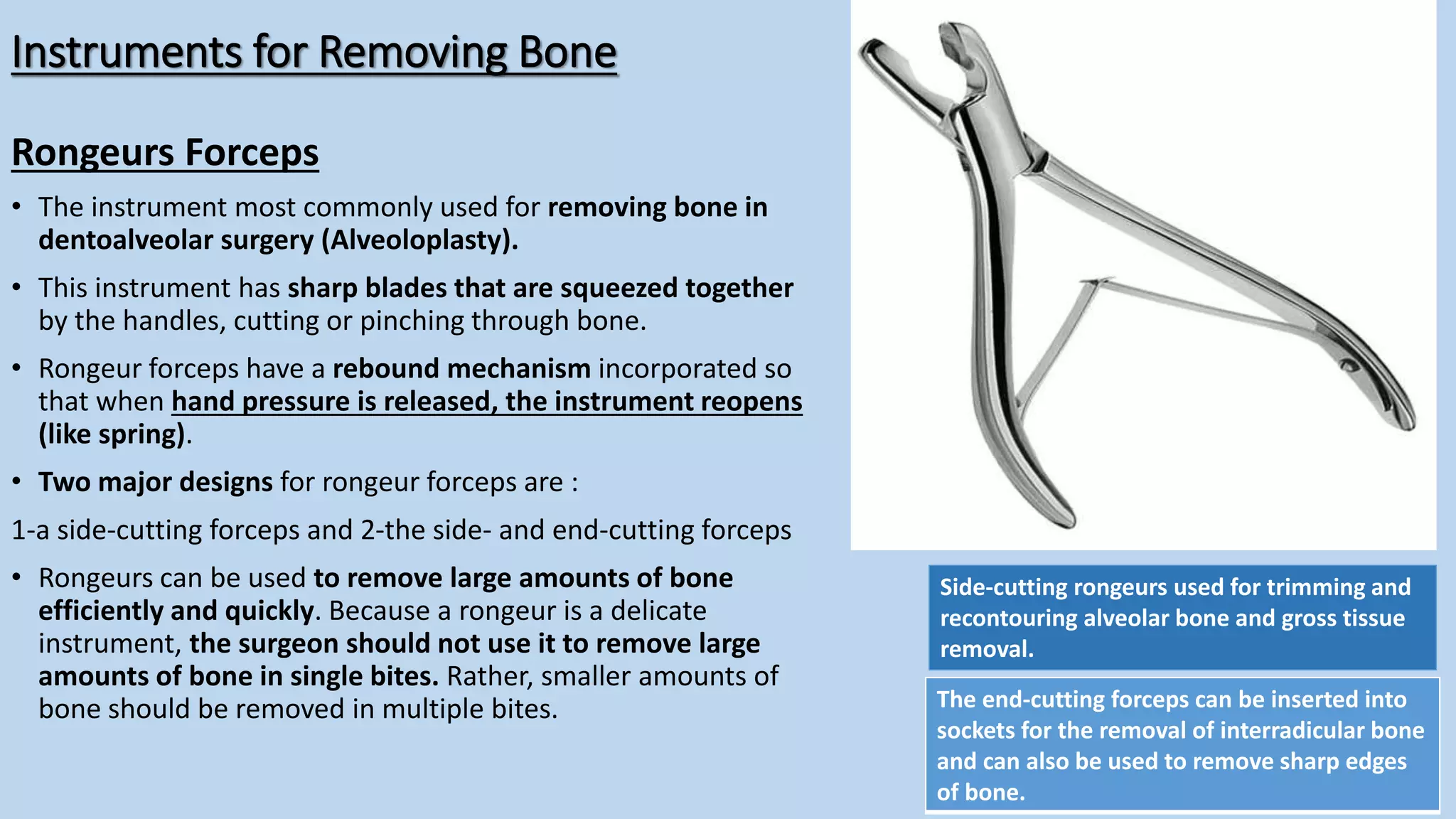 Who Invented The Rongeur Instrument Instrumentation for Basic Oral Surgery Dr.Ali Mohammed AbuTrab | PPTX