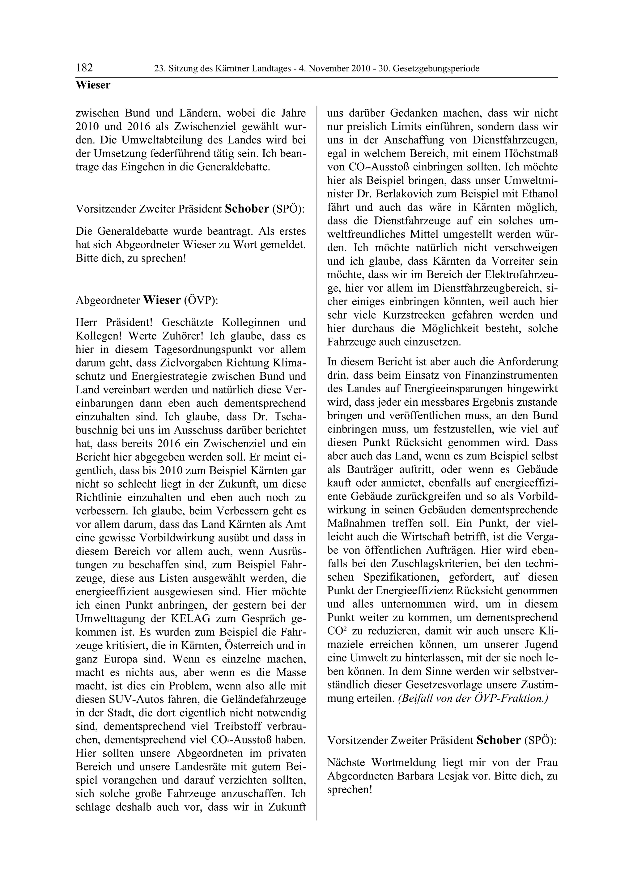 23. LTG-Sitzung am 4. November 2010