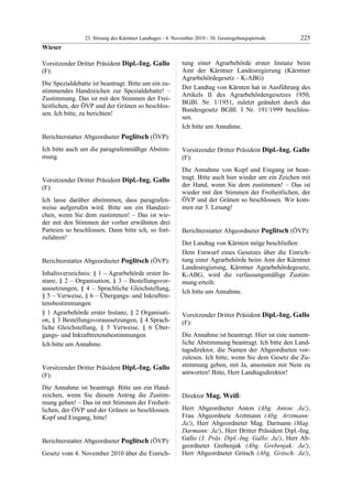 23. LTG-Sitzung am 4. November 2010