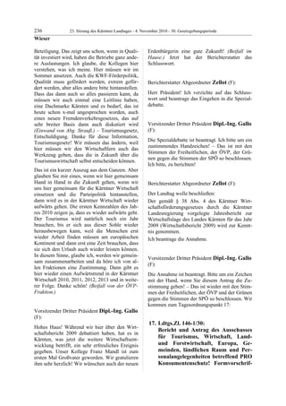 23. LTG-Sitzung am 4. November 2010