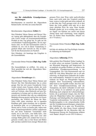 23. LTG-Sitzung am 4. November 2010