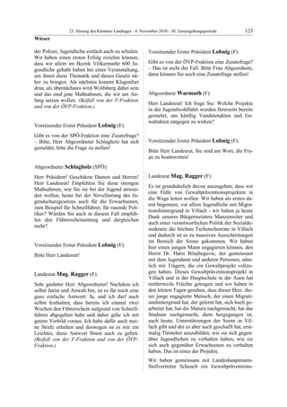 23. LTG-Sitzung am 4. November 2010