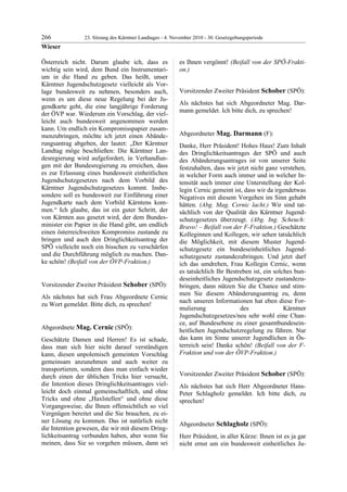 23. LTG-Sitzung am 4. November 2010