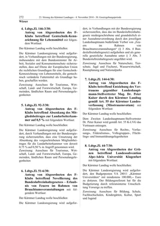 23. LTG-Sitzung am 4. November 2010