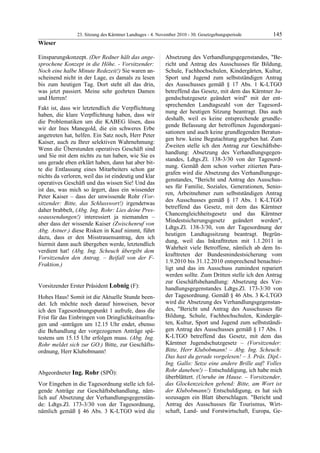 23. LTG-Sitzung am 4. November 2010