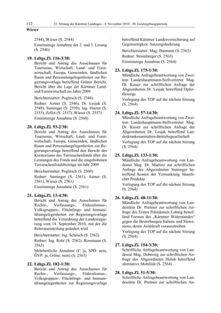 23. LTG-Sitzung am 4. November 2010