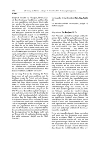 23. LTG-Sitzung am 4. November 2010