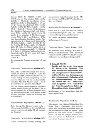 23. LTG-Sitzung am 4. November 2010