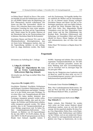 23. LTG-Sitzung am 4. November 2010