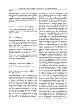 23. LTG-Sitzung am 4. November 2010