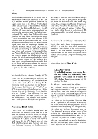 23. LTG-Sitzung am 4. November 2010