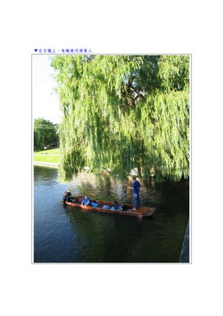 ▼在石橋上，鳥瞰康河撐篙人
 