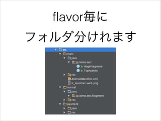 ﬂavor毎に
フォルダ分けれます
 