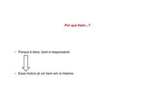 Por que fazer...?
Porque é ético, bom e responsável.
Esse motivo já um bem em si mesmo.
 