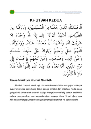 Teks khutbah jumaat selangor