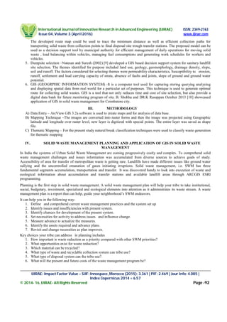 A study Report on Implementation of GIS in Solid Waste Management | PDF