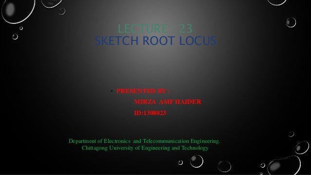 Sketch Root Locus