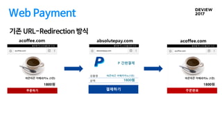 기존 URL-Redirection 방식
Web Payment
 