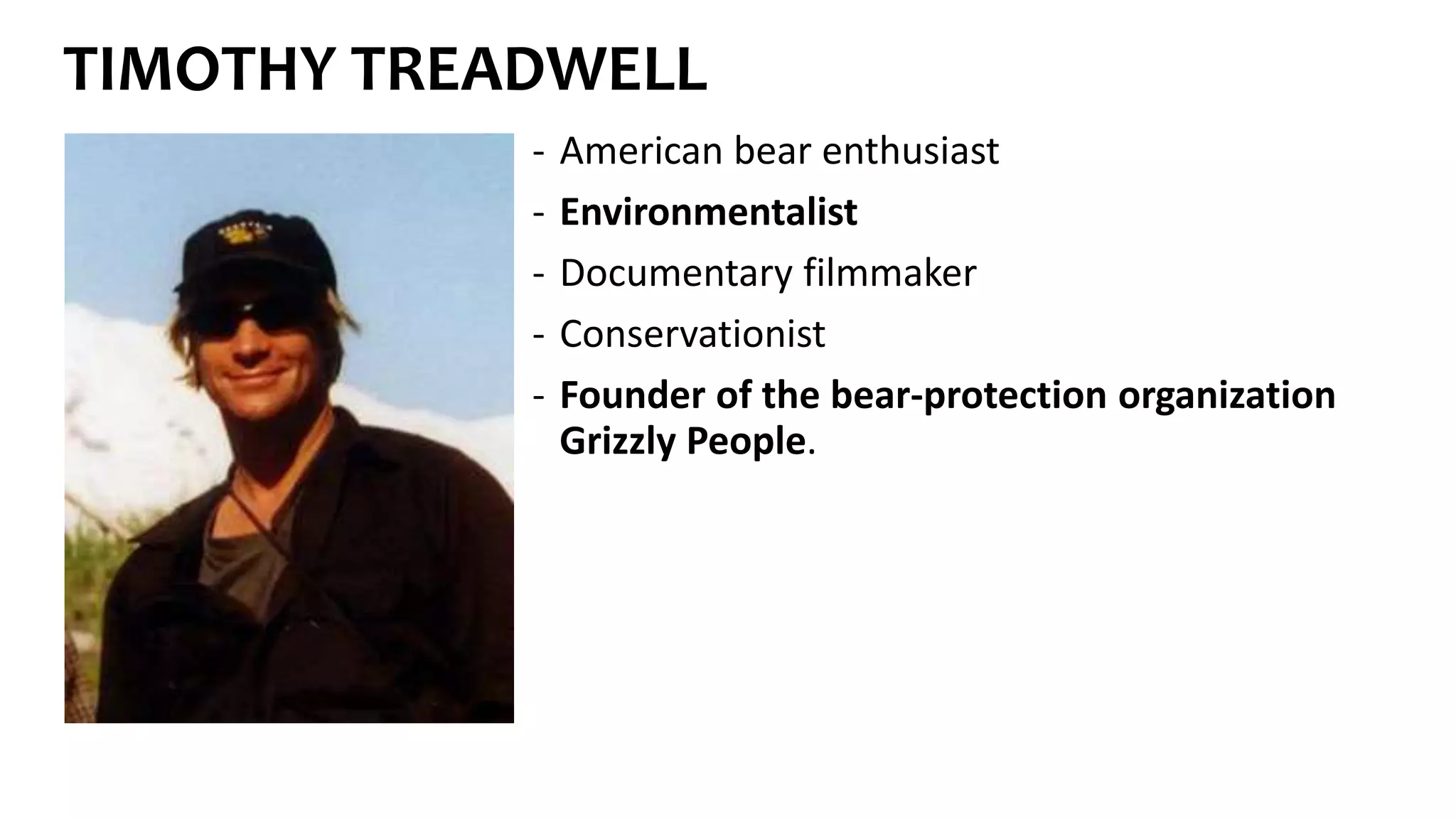 GLOBAL PERSPECTIVE CAMBRIDGE IGCSE FAMOUS ENVIRONMENTALISTS TIMOTHY