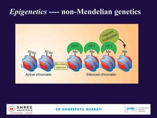 Epigenetics ---- non-Mendelian genetics
 