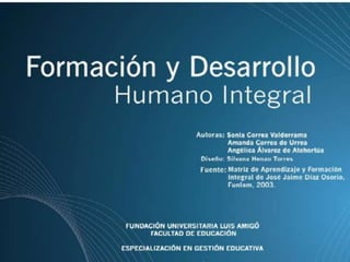 23.1 formación  y desarrollo humano