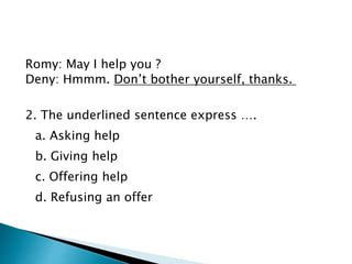 KELAS 12 SMK PERTEMUAN 23// offering help 1 | PPTX