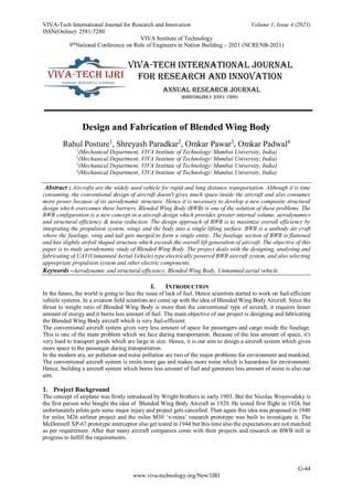 Design and Fabrication of Blended Wing Body | PDF