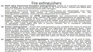Fire extinguishers
 