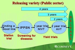 Releasing variety (Private sector)

                2 years
                                            R
                ...