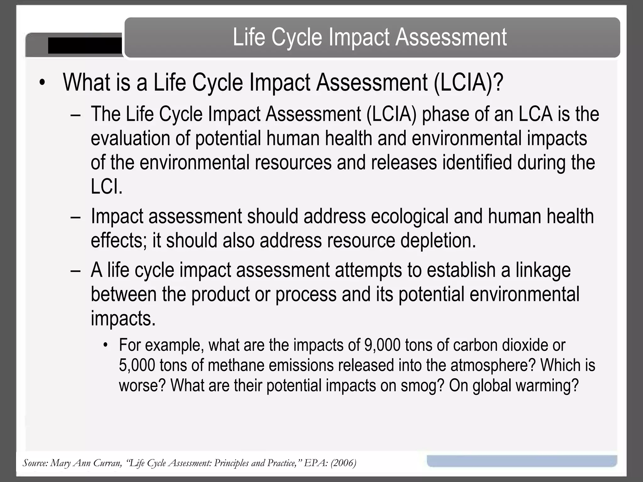 Life Cycle Analysis - Environmental LCA's | PPT