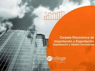 Carpeta Electrónica de
Importación y Exportación
Digitalización y Gestión Documental
 